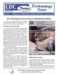 Image of publication Technology News 529 - New Technology for Ground Control in Multiple-Seam Mining