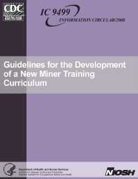Image of publication Guidelines for the Development of a New Miner Training Curriculum