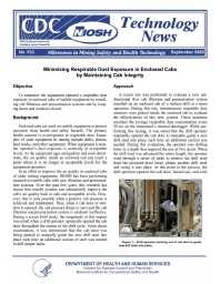 Image of publication Technology News 533 - Minimizing Respirable Dust Exposure in Enclosed Cabs by Maintaining Cab Integrity