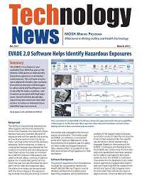 Cover image showing page 1 of Technology News 557: EVADE 2.0 Software Helps Identify Hazardous Exposures