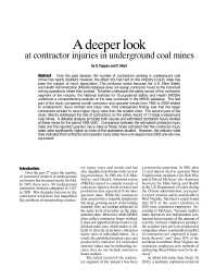 Image of publication A Deeper Look at Contractor Injuries in Underground Coal Mines