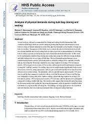 Cover image for Analysis of Physical Demands During Bulk Bag Closing and Sealing