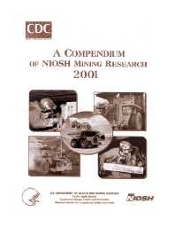 Image of publication A Compendium of NIOSH Mining Research 2001