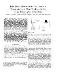 Image of publication Distributed Measurement of Conductor Temperatures in Mine Trailing Cables Using Fiber-Optic Technology