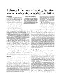 Image of publication Enhanced Fire Escape Training for Mine Workers Using Virtual Reality Simulation