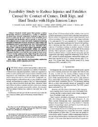 Image of publication Feasibility Study to Reduce Injuries and Fatalities Caused by Contact of Cranes, Drill Rigs, and Haul Trucks with High-Tension Lines