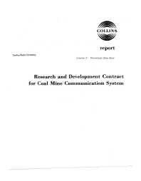 Image of publication Research and Development Contract for Coal Mine Communication System: Volume 3 - Theoretical Data Base