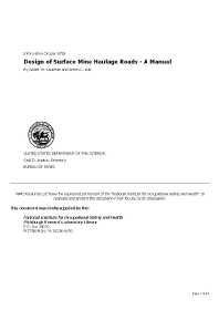 Image of publication Design of Surface Mine Haulage Roads - a Manual