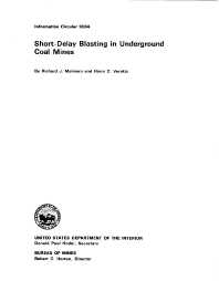 Image of publication Short-Delay Blasting in Underground Coal Mines