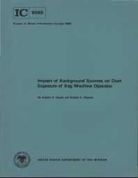 Image of publication Impact of Background Sources on Dust Exposure of Bag Machine Operator