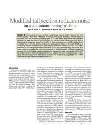 Image of publication Modified Tail Section Reduces Noise on a Continuous Mining Machine