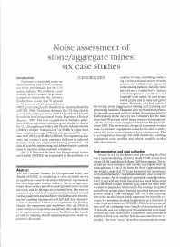 Image of publication Noise Assessment of Stone/Aggregate Mines: Six Case Studies