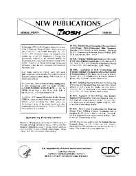 Image of publication NIOSH Mining Update - New Publications 1995-96