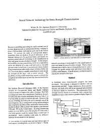 Image of publication Neural Network Technology for Strata Strength Characterization