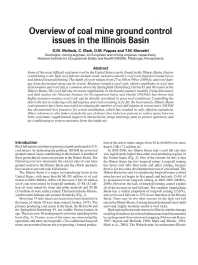 Image of publication Overview of Coal Mine Ground Control Issues in the Illinois Basin