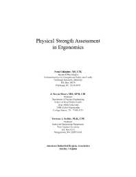 Image of publication Physical Strength Assessment in Ergonomics