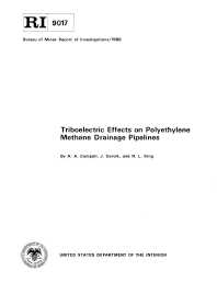 Image of publication Triboelectric Effects on Polyethylene Methane Drainage Pipelines