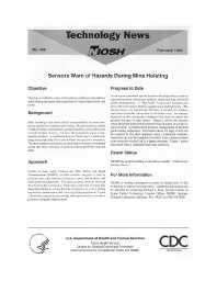 Image of publication Technology News 469 - Sensors Warn of Hazards During Mine Hoisting