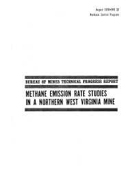 Image of publication Methane Emission Rate Studies in a Northern West Virginia Mine