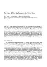 Image of publication The Status of Mine Fire Research in the United States