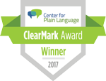 ClearMark Award Winner 2017 badge