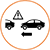 	autonomous emergencyg braking system icon