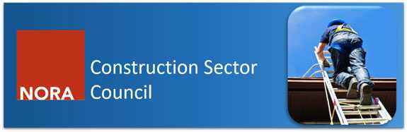 NORA Construction Sector Council, worker climbing a ladder