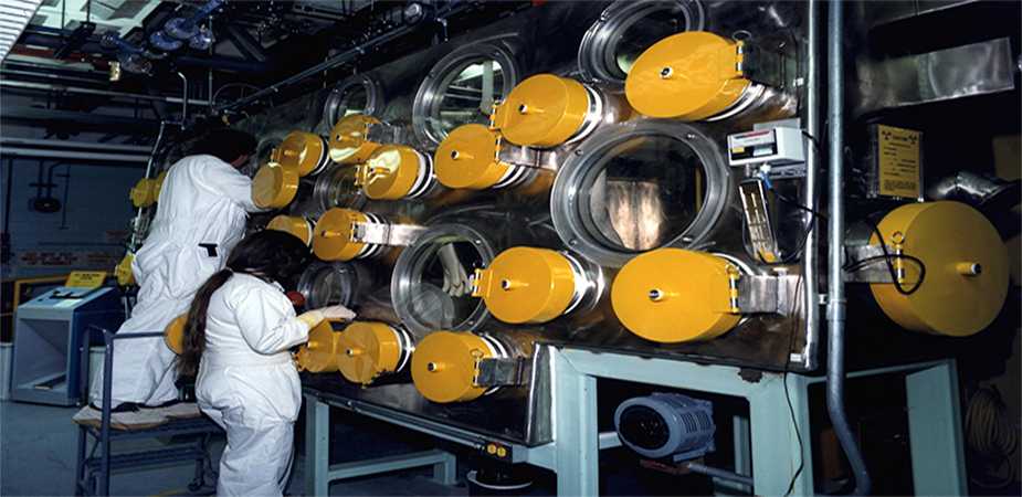 Plutonium Glove-Box line (Department of Energy Image Archive)