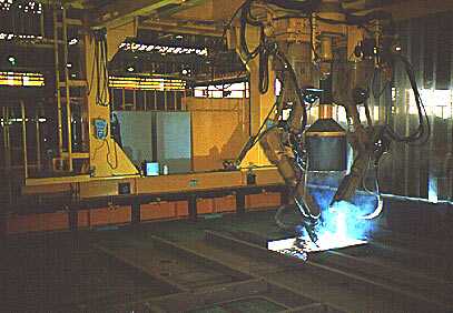 	robotic welder in use