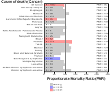 Gasoline Stations for Cancer 1999, 2003-2004 and 2007-2010