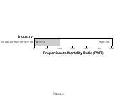 Site-specific Brain & Nervous System Cancer by Industry for Oil and Gas Extraction Sector by Site 1999, 2003-2004 and 2007-2010