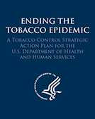 	publication for ending the tobacco epidemic with blue background and dhhs logo