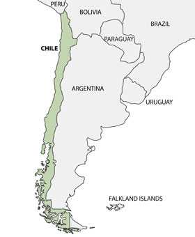 map of Chile