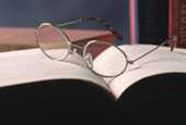 Book with glasses