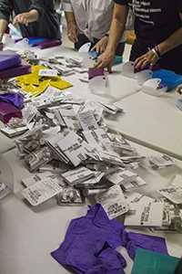 Volunteers building naloxone kits in Anchorage, Alaska 