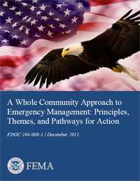 FEMA Whole Community Approach to Emergency Management Principles