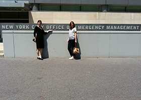 Victoria Harp (L) and Cori Wigington (R) outside of New York City’s Office of Emergency Management Headquarters in Brooklyn, NY on Monday, June 17, 2013.