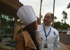 CDC’s Cori Wigington briefly considers a career in the culinary arts with Chef Jon-Paul Hutchins.