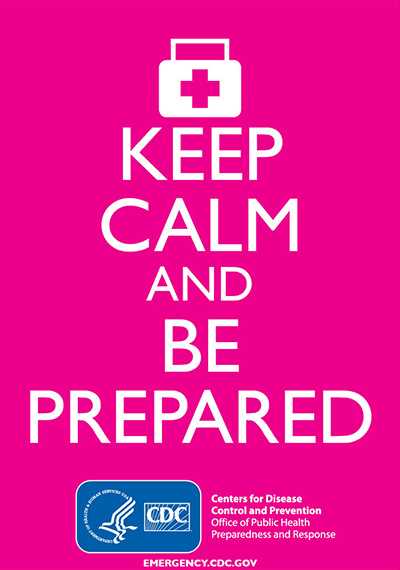 Keep Calm and Be Prepared (Pink)