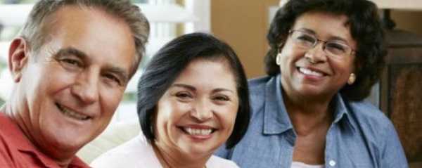 Group picture of three older people