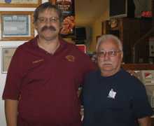 Steven DeBottis (left), president of the Rochester Recreation Club for the Deaf and Chuck DiVincenzo, a former club president