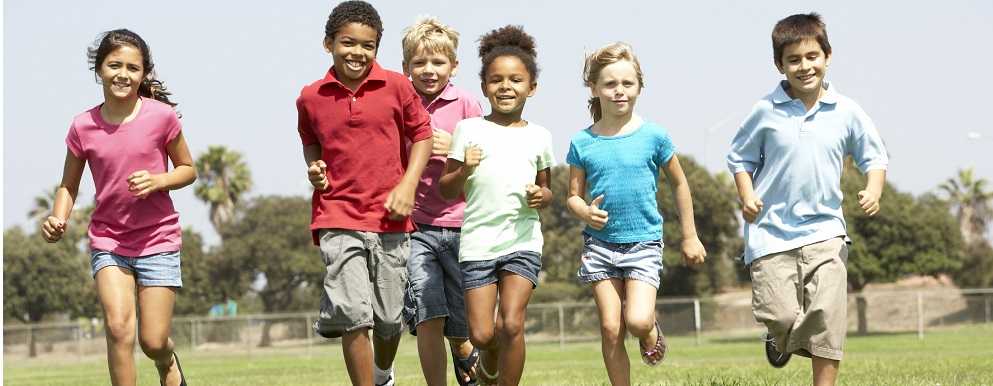Image of children running