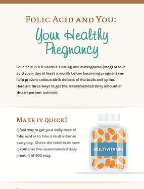 Folic Acid and You: Your Healthy Pregnancy Infographic