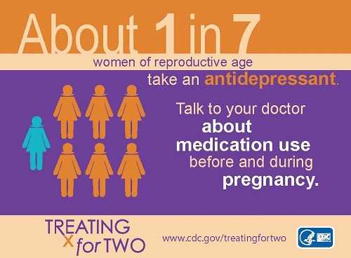 [Infographic] About 1 in 7 women of reproductive age take an antidepressant.