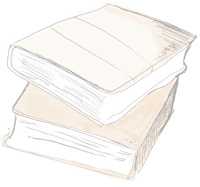 Illustration of two books, stacked