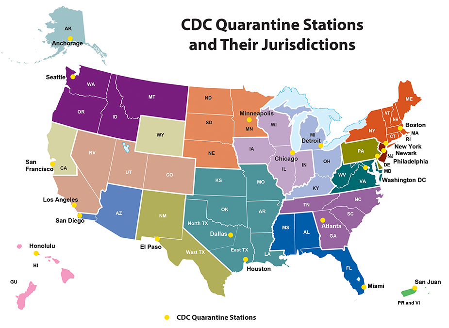 Quarantine Station Contact List, Map, and Fact Sheets Quarantine CDC