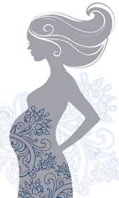 vector image of a pregnant woman