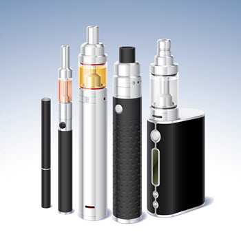 image of the ends of e-cigarettes