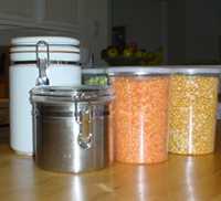 various food containers with properly sealed lids