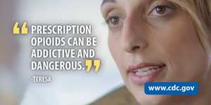 Prescription opioids can be addictive and dangerous. -Teresa